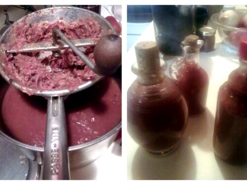 Homemade ketchup - easy to make and uses the scraps from tomato canning and sauce making.