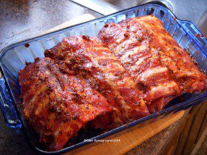 Ribs on plate