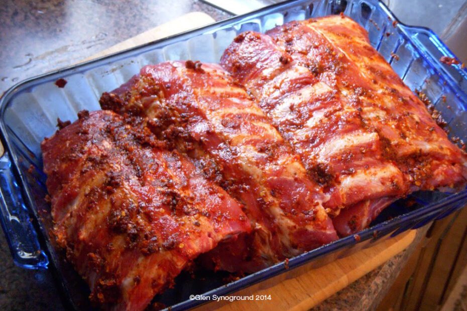 Ribs on plate