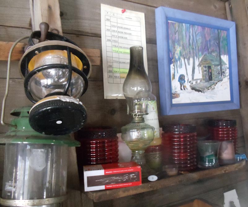 Shack Decorations Including Temperature Guide