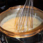 Thickening the avgolemono sauce