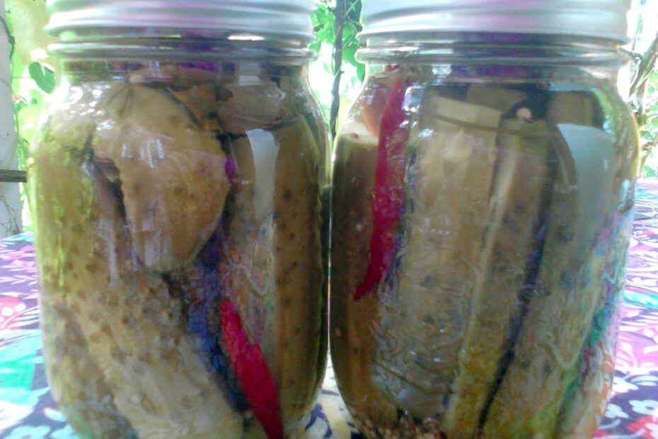 Pickles in jars