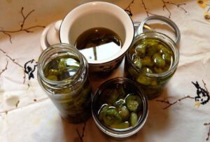 Finished tomatoes in oil