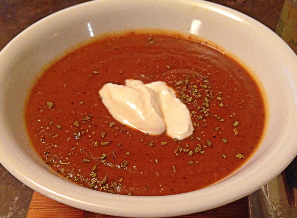 Roasted Vegetables and Polenta Soup
