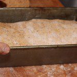 Putting the loaf into the pan