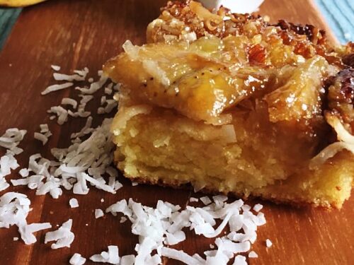 banana coconut upside down cake 2
