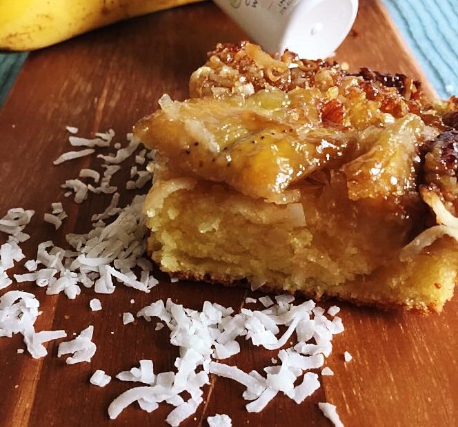 banana coconut upside down cake 2