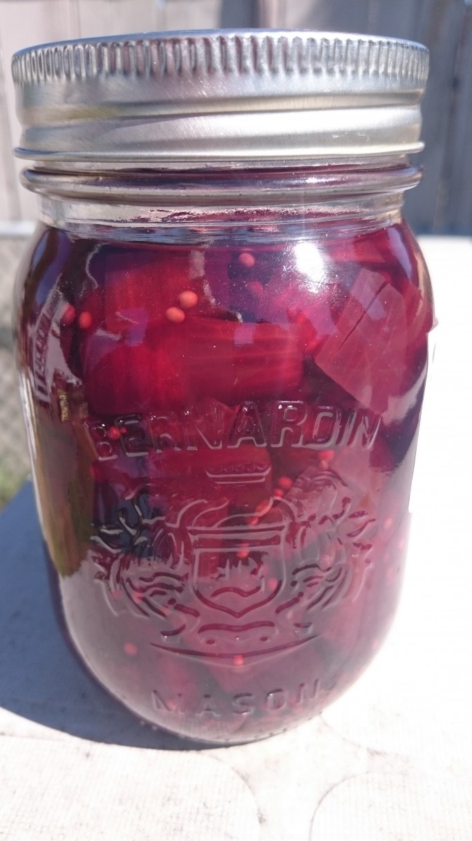 Pickled beets and shallots