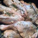 duck confit preparation removed from brine