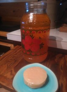 Apple cider vinegar with motherJuly16