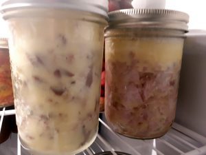 Curry chicken and herbed duck confit