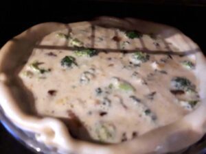 Pastizzi Quiche in the oven