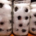 Olives in salt in jars