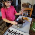 Bree dipping the peels
