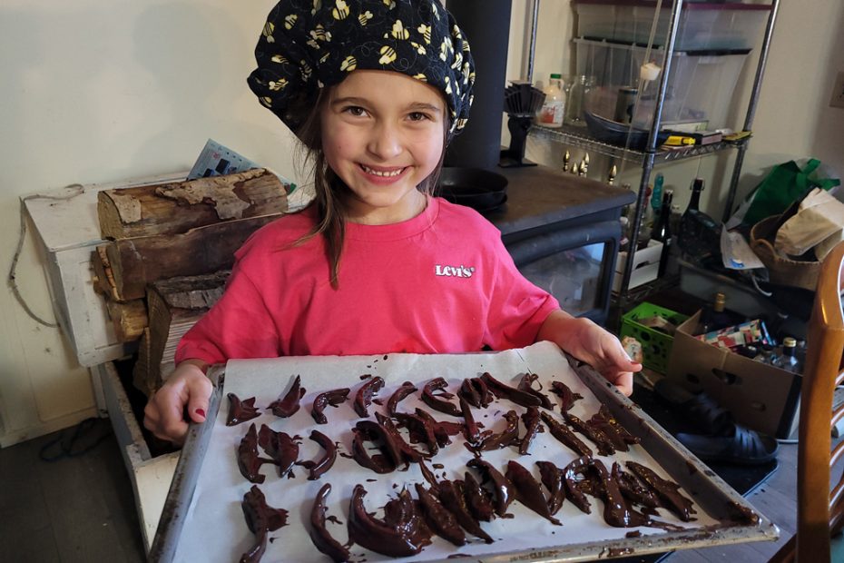 Bree Showing The Finished Peels