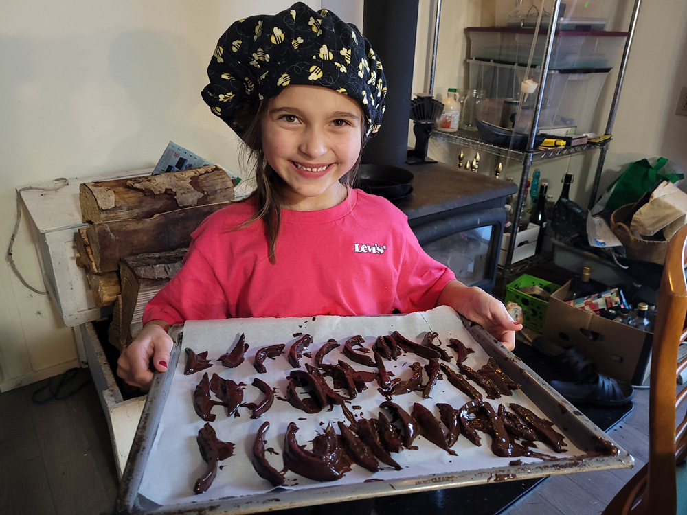 Bree Showing The Finished Peels