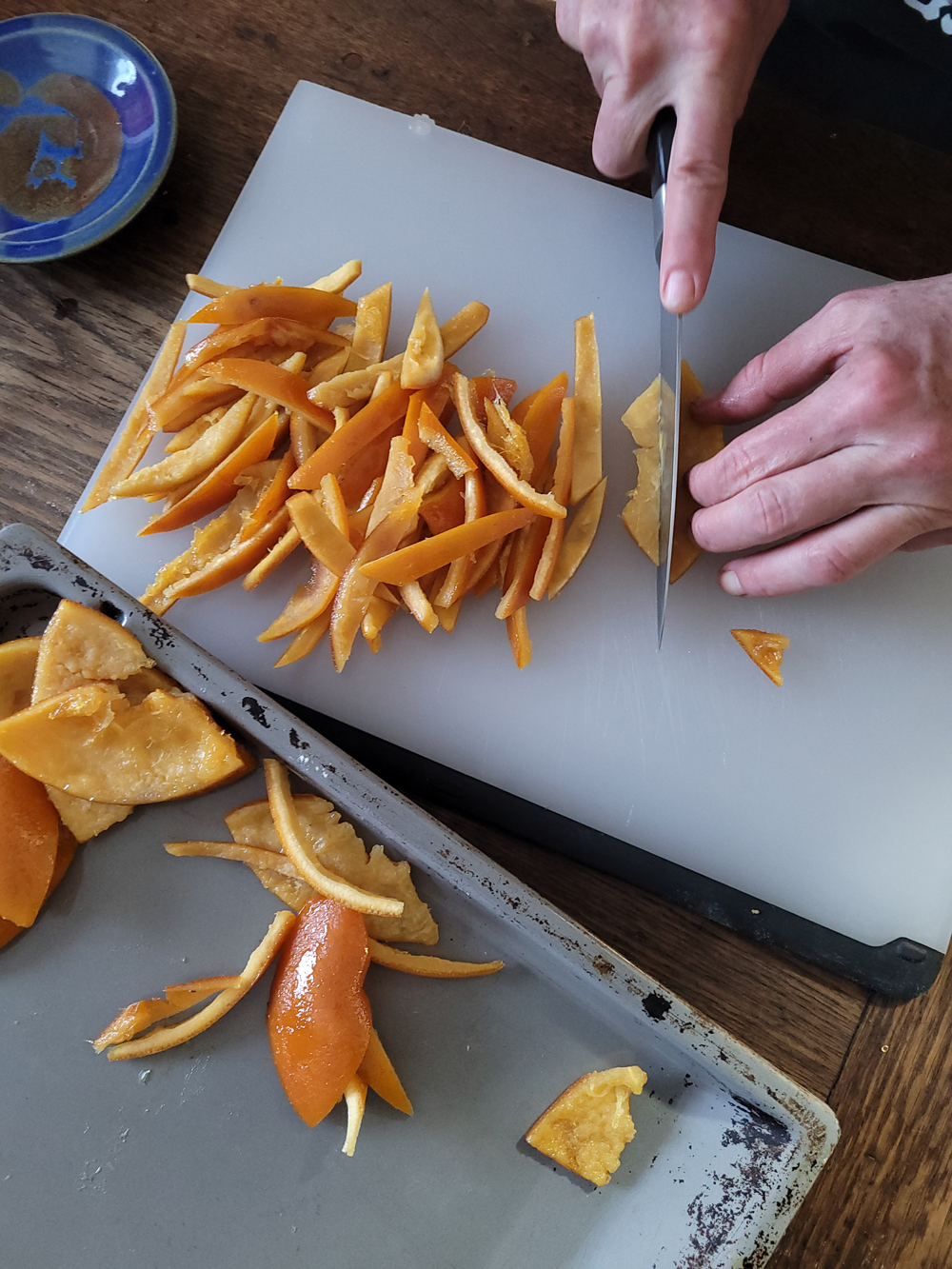 Preparing The Candied Peels