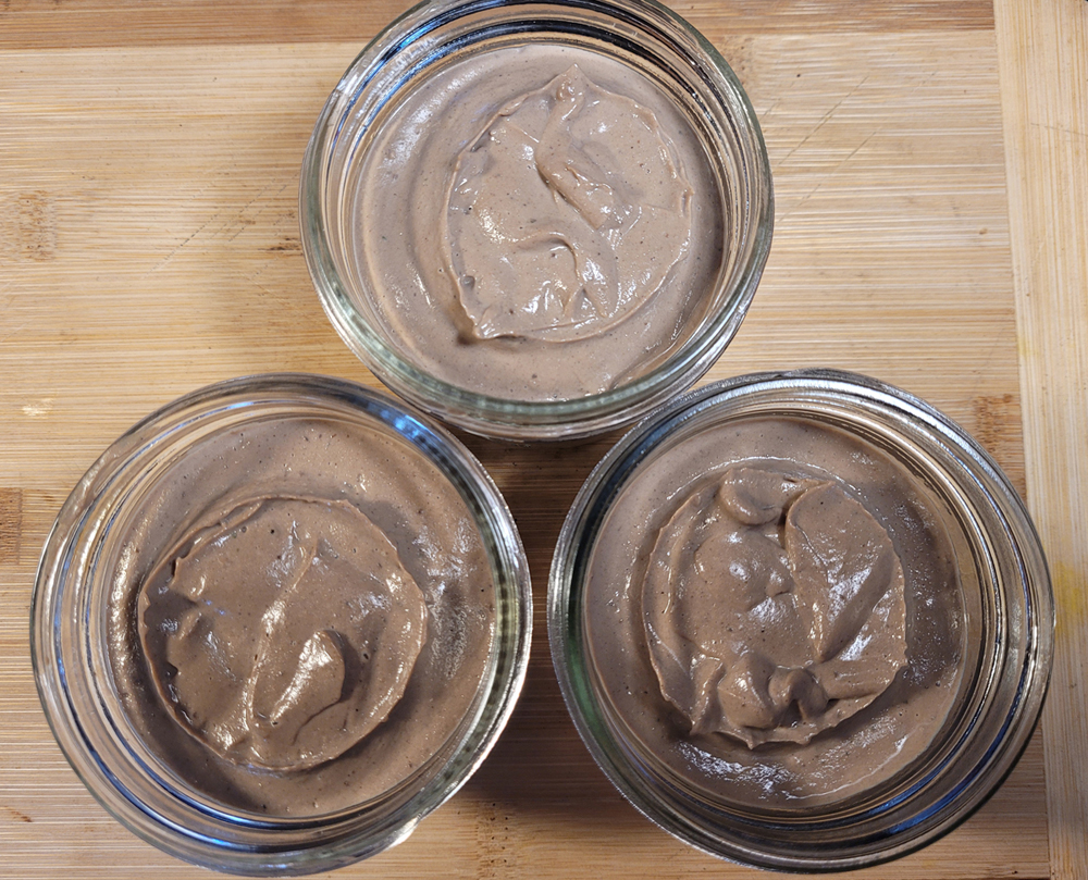 Chicken liver pate in jars