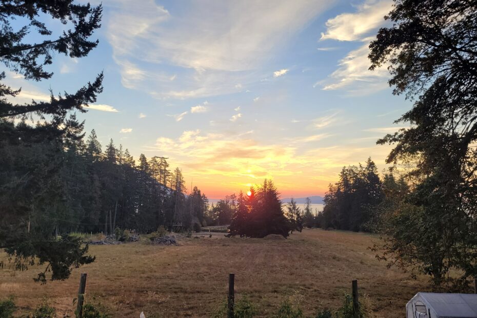 In the Garden of Eatin's at sunrise