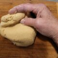 Kneading the marzipan