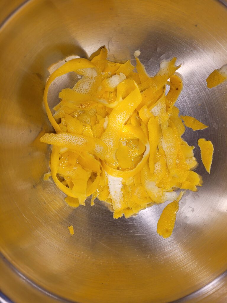 Lemon peels for limoncello