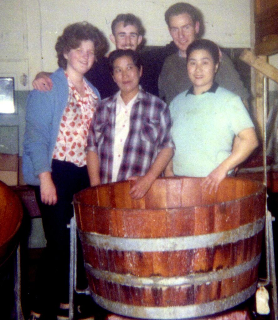 My sister Sharon with some of the crew