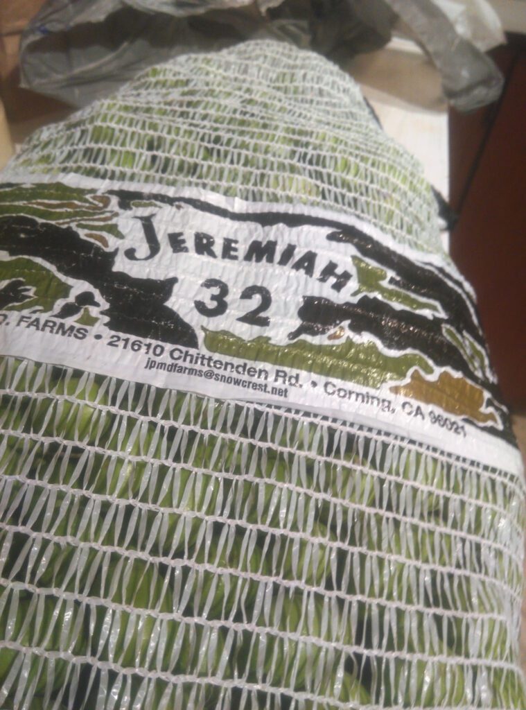 Bagged olives
