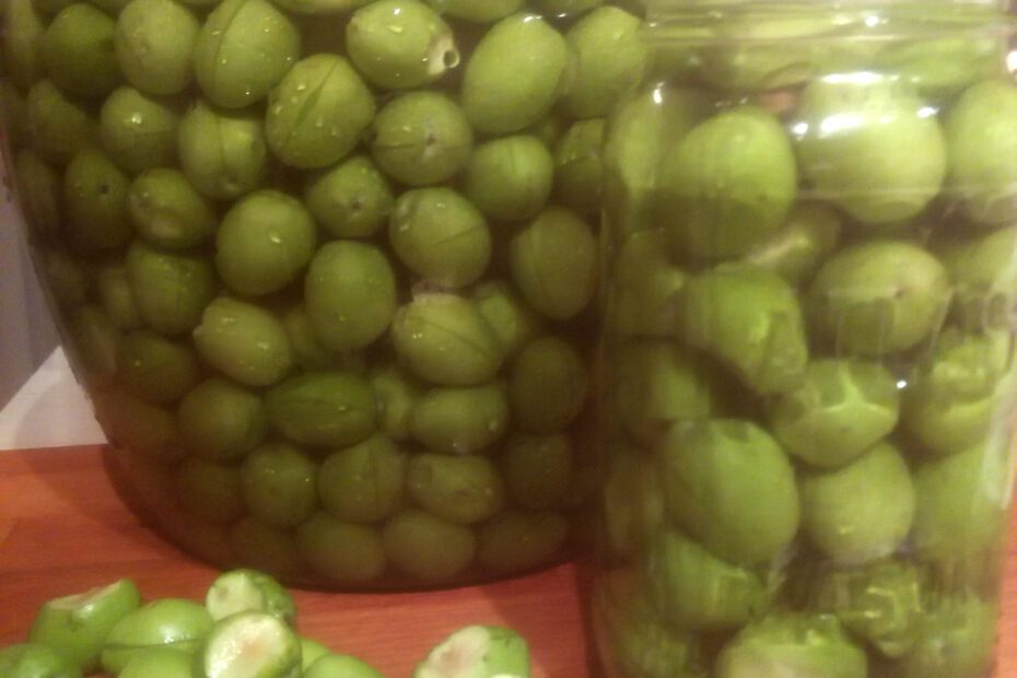Olives in jars