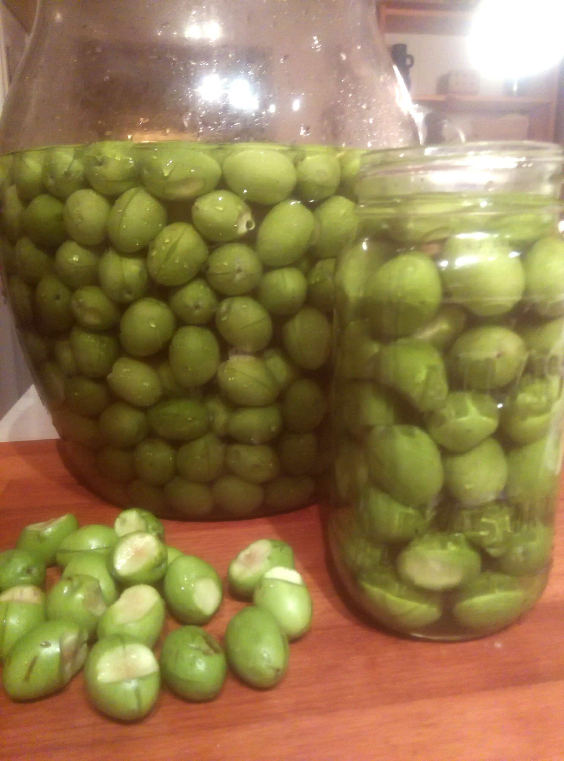 Olives in jars